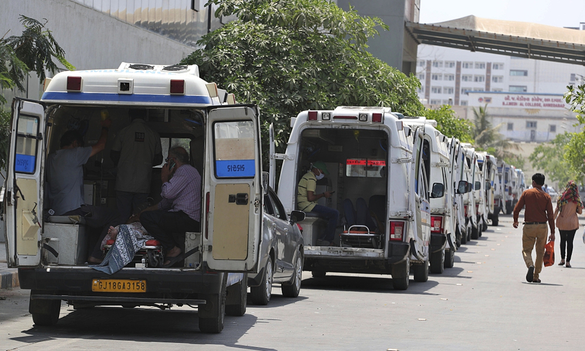 India's daily new COVID-19 cases reach record high Photo:VCG